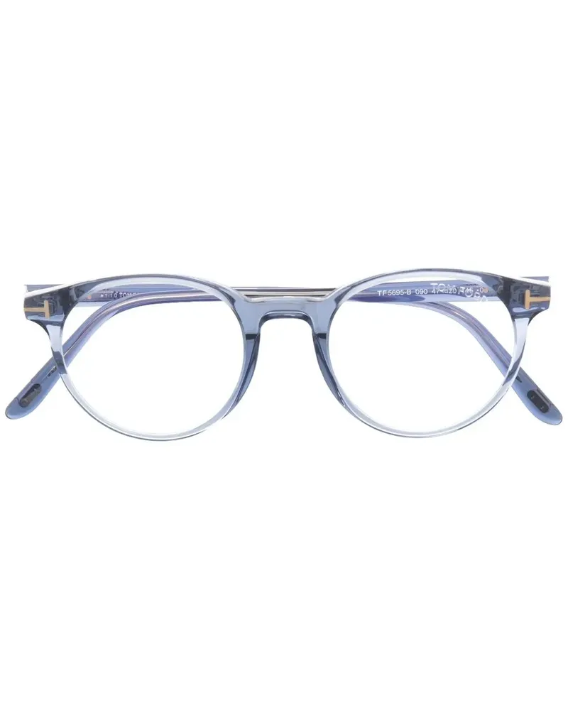 Tom Ford FT5695B Brille mit rundem Gestell - Blau Blau