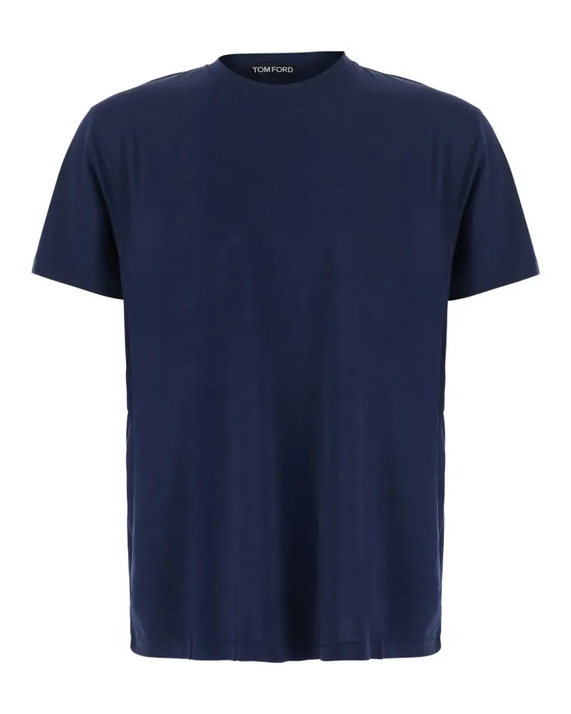 Tom Ford T-Shirt mit Logo-Stickerei - Blau Blau