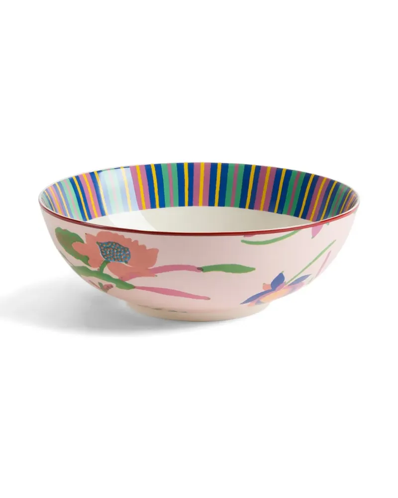 Lisa Corti Japanese floral-print porcelain salad bowl - Rosa Rosa