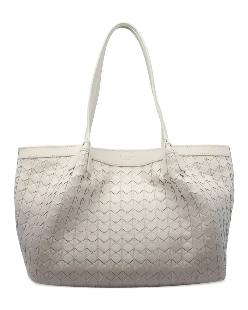 Serapian Mosaico Schultertasche - Weiß Weiß