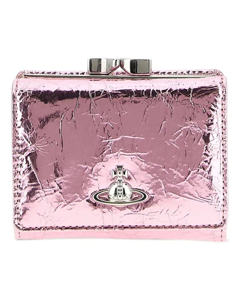 Vivienne Westwood Portemonnaie in Knitteroptik - Rosa Rosa