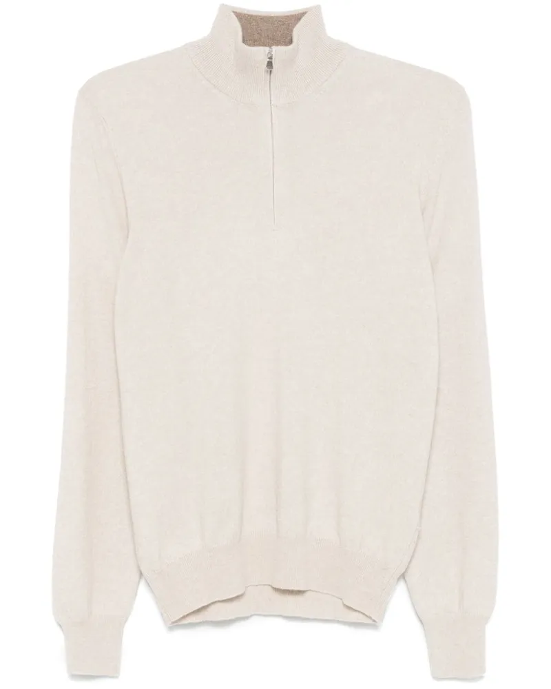 BARBA Lupo Zip Pullover - Nude Nude
