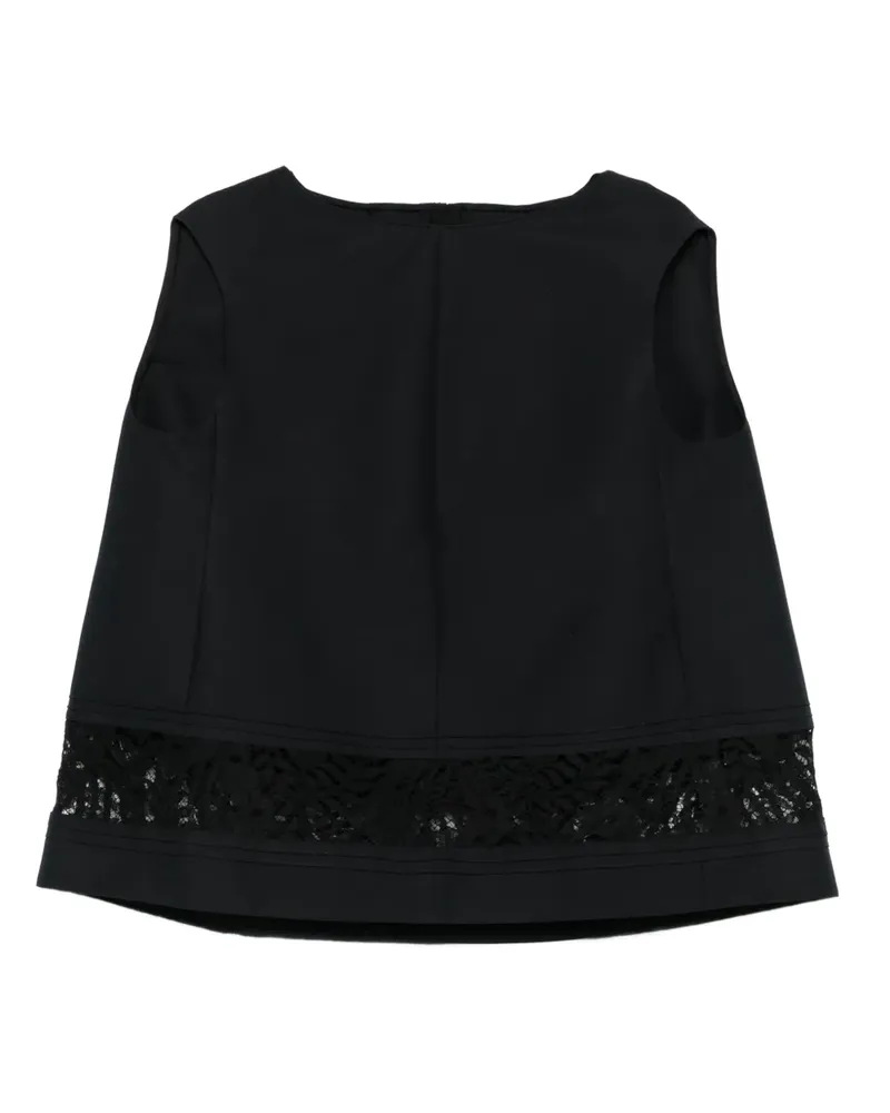 Marni Blusentop mit Spitzeneinsatz - Schwarz Schwarz