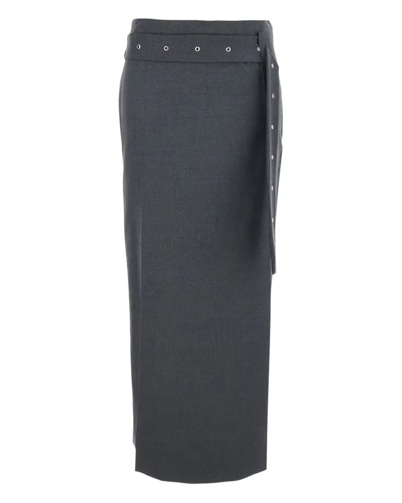LOW CLASSIC Wickelrock mit Gürtel - Grau Grau