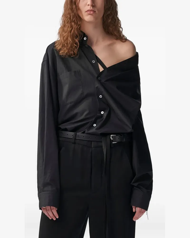 Ann Demeulemeester Nelly Hemd - Schwarz Schwarz