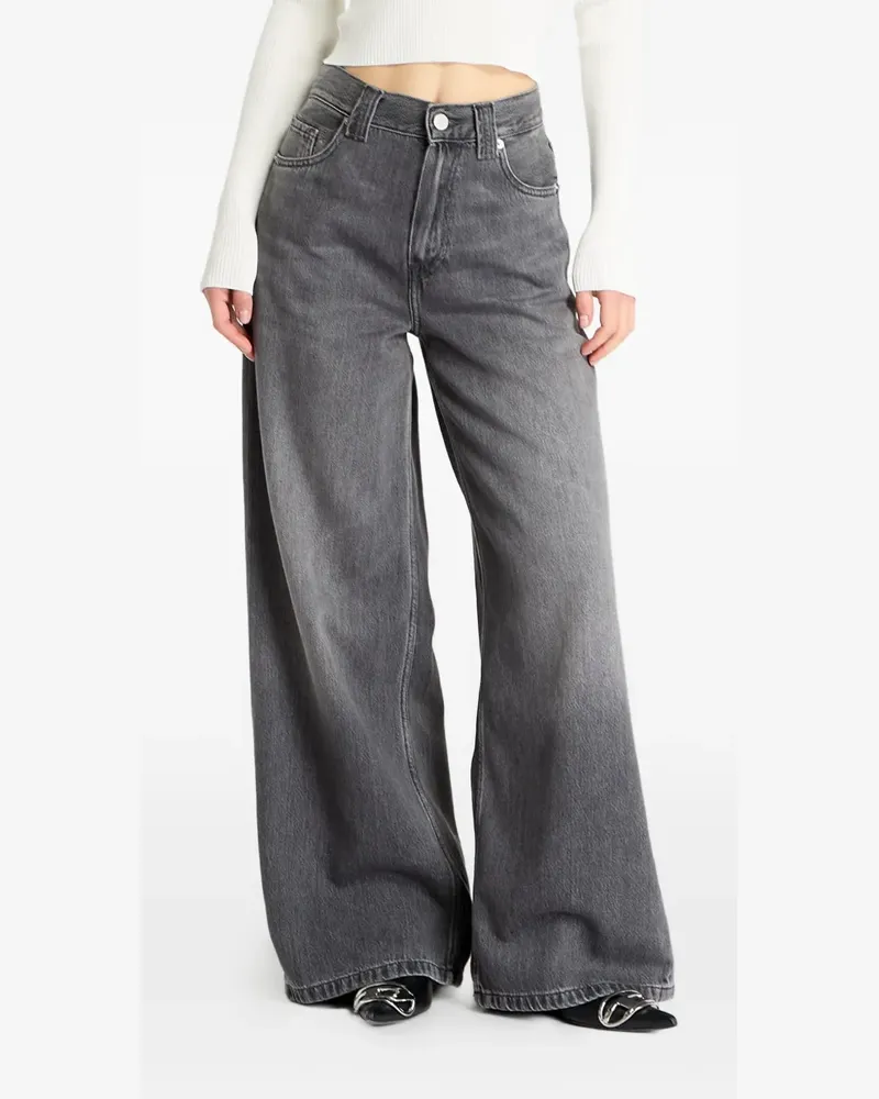 Tommy Hilfiger Ausgeblichene Wide-Leg-Jeans - Grau Grau
