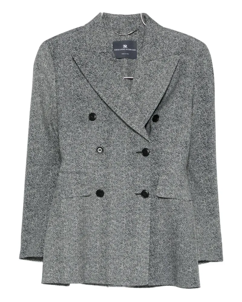 Ermanno Scervino Sakko mit Fischgrätenmuster - Grau Grau