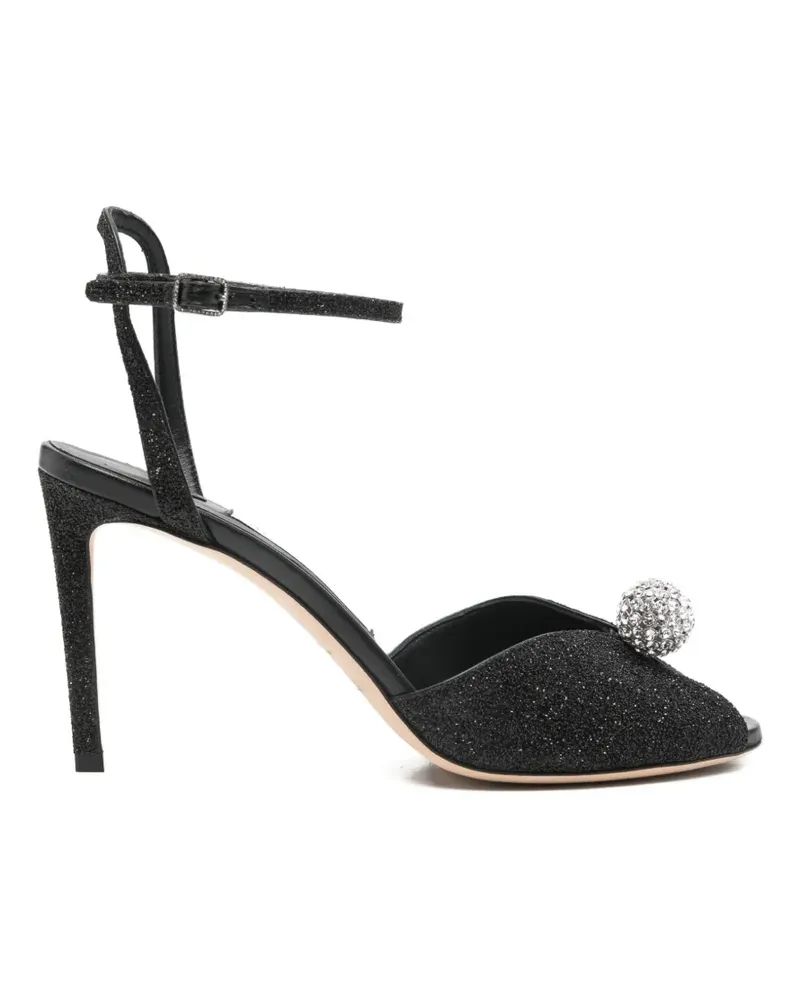 Jimmy Choo Sacora Sandalen mit Glitter-Absatz - Schwarz Schwarz