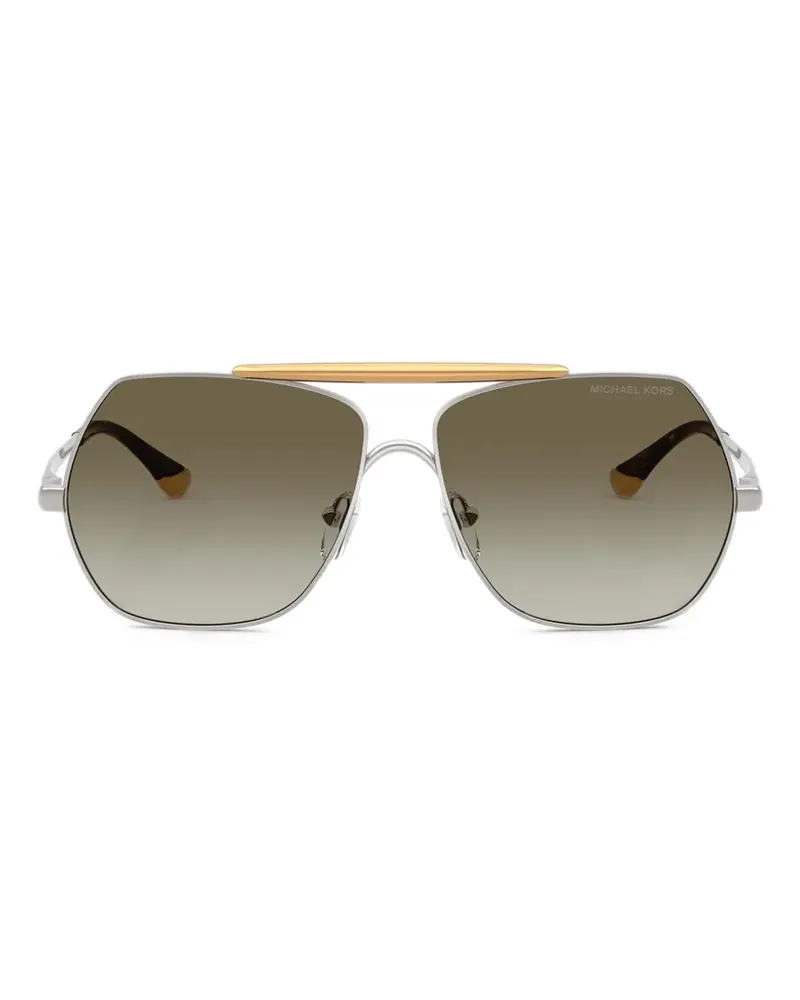 Michael Kors Denver Sonnenbrille mit geometrischem Gestell - Silber Silber