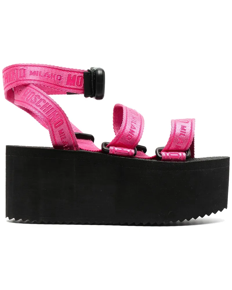 Moschino Sandalen mit Logo-Riemen - Rosa Rosa