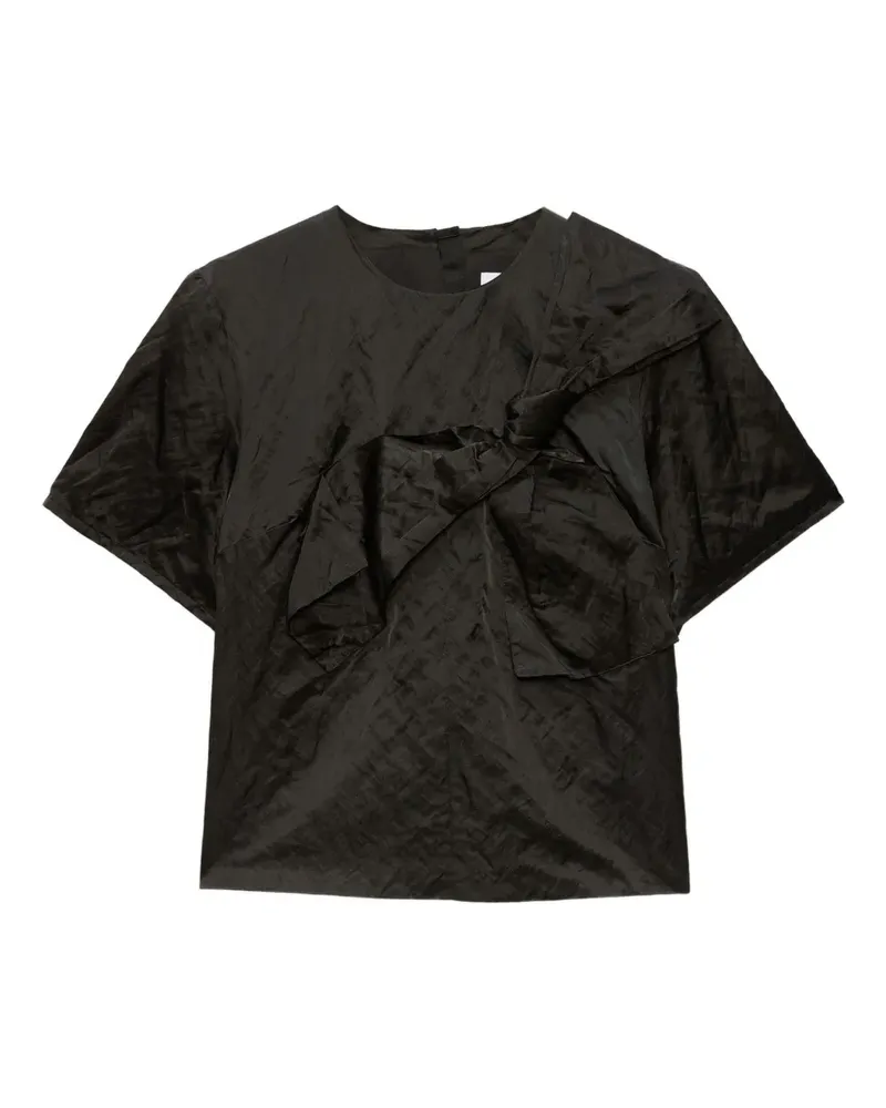 MSGM Bluse mit Rüschen - Schwarz Schwarz