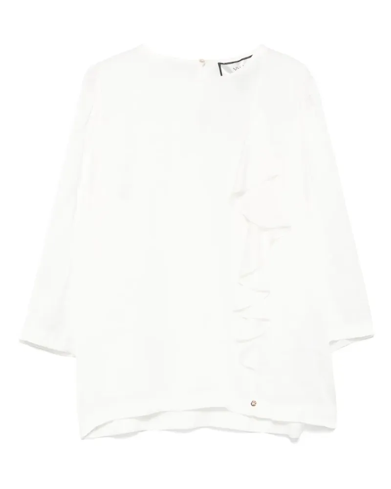 NISSA Drapierte Bluse - Weiß Weiß