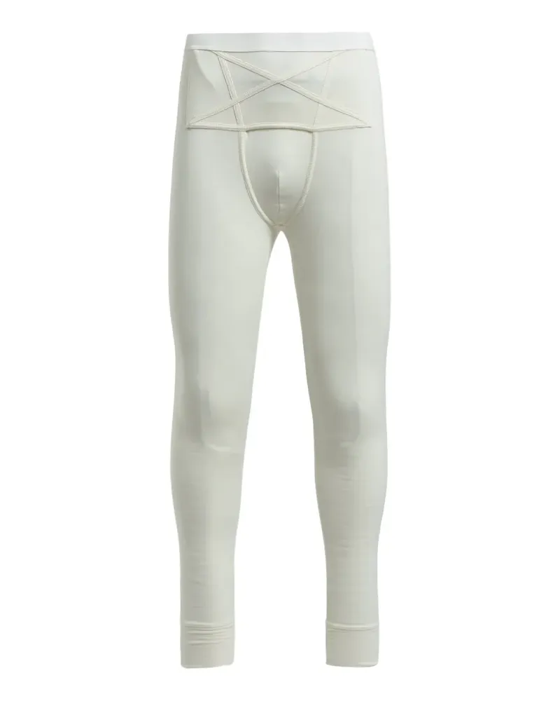 Rick Owens pentagram-detail thermal leggings - Nude Nude