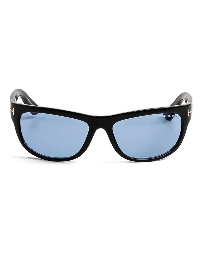 Tom Ford Sonnenbrille mit eckigem Gestell - Schwarz Schwarz