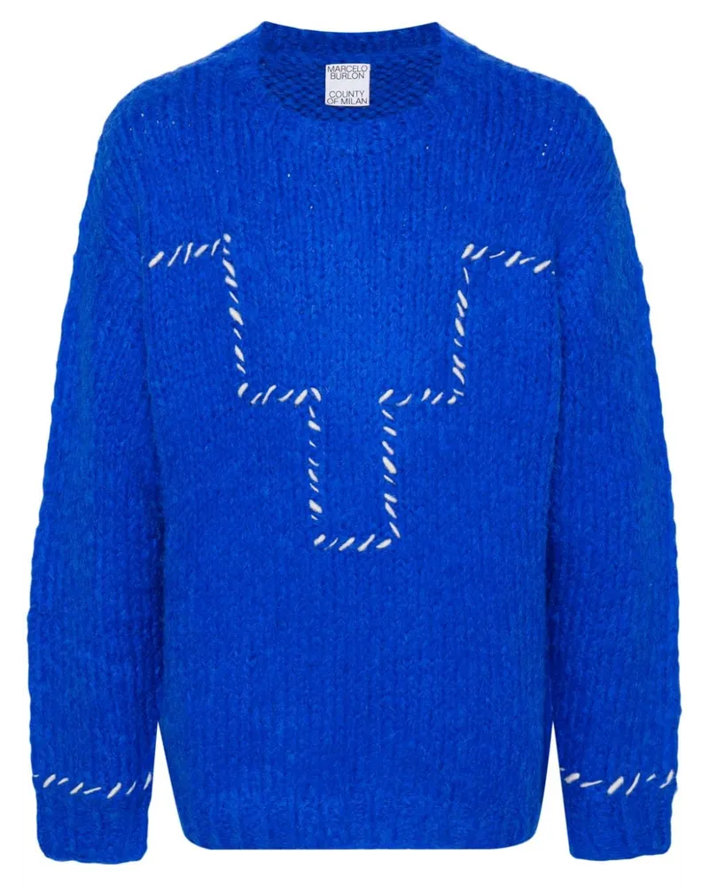 Marcelo Burlon | County of Milan Grob gestrickter Pullover - Blau Blau