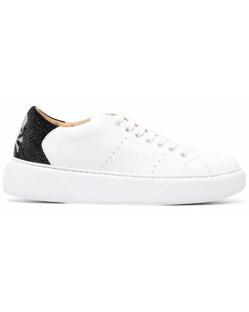 Philipp Plein Sneakers mit Totenkopf - Weiß Weiß