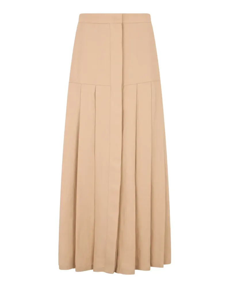 Fabiana Filippi pleated long midi skirt - Nude Nude