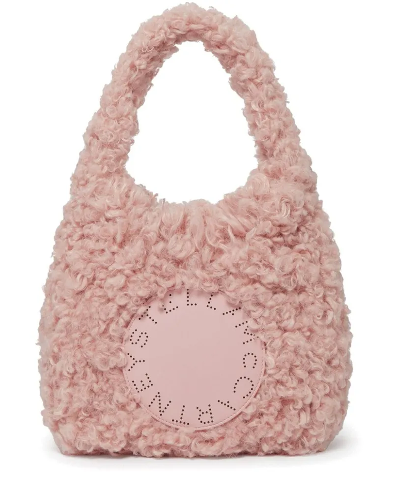 Stella McCartney Kleine Plush Teddy Tote Bag mit Logo - Rosa Rosa