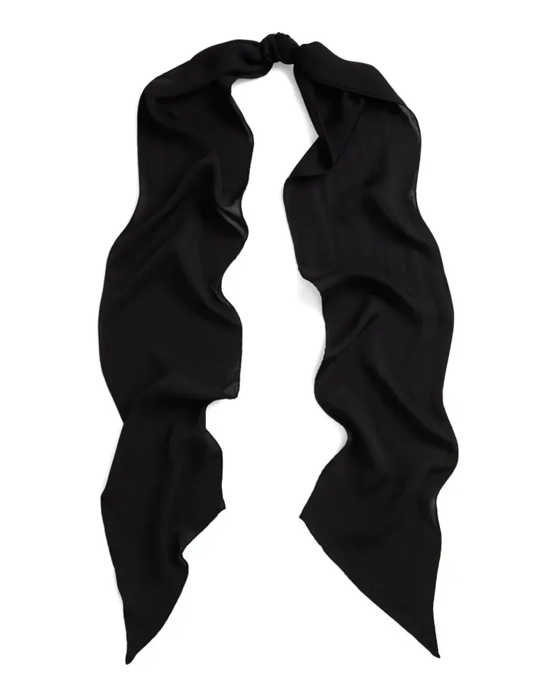 Ralph Lauren embroidered-logo narrow scarf - Schwarz Schwarz