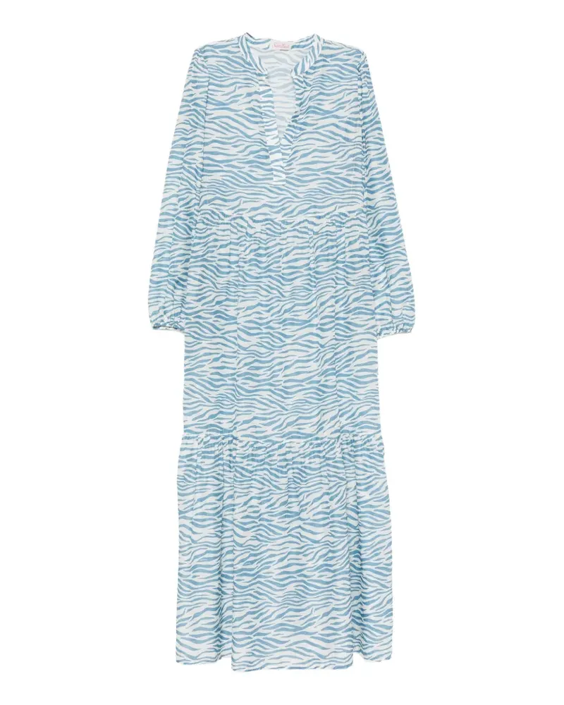 MC2 Saint Barth Sylvia zebra-print maxi dress - Blau Blau
