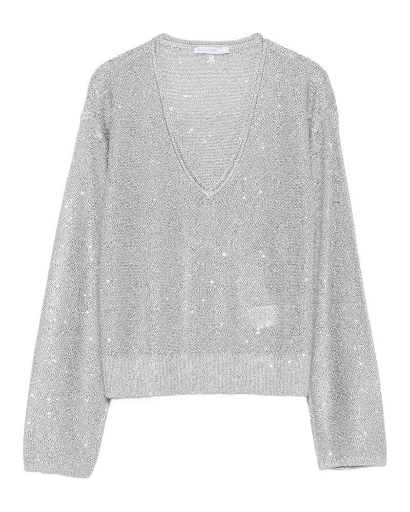 Patrizia Pepe V-neck long-sleeve sweater - Grau Grau