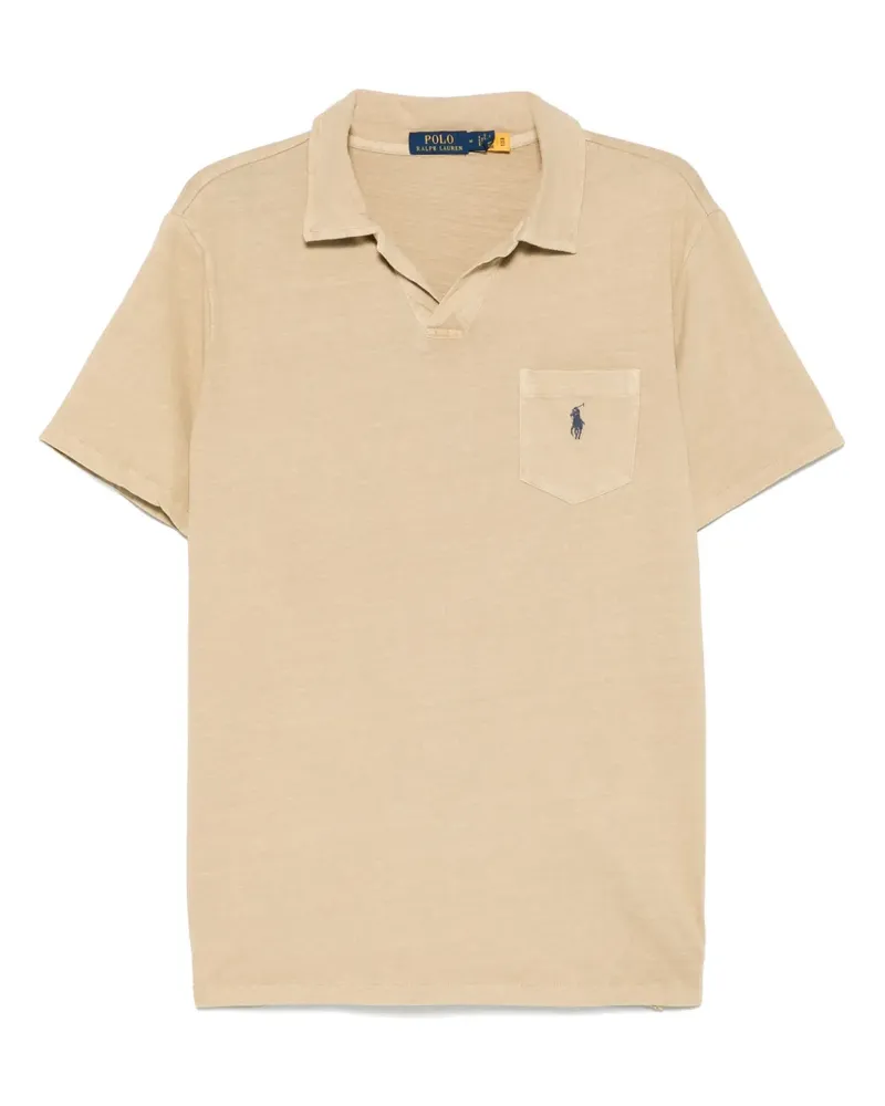 Ralph Lauren T-Shirt mit Polo Pony - Nude Nude