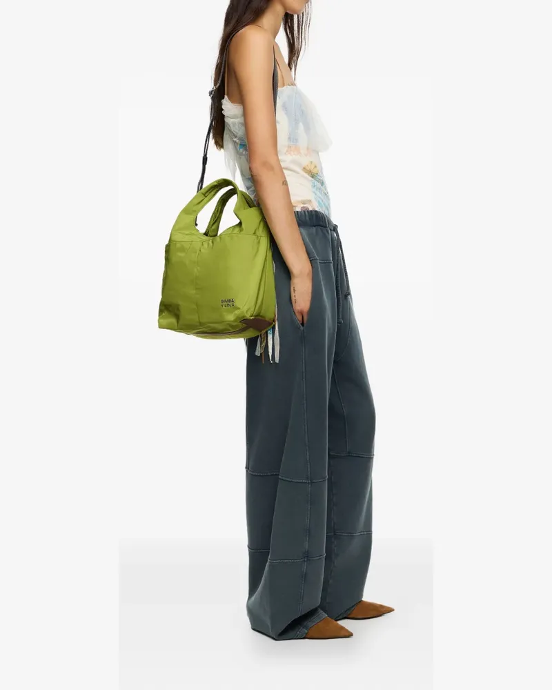 BIMBA Y LOLA Mittelgroße Tote Bag mit Logo - Grün Grün
