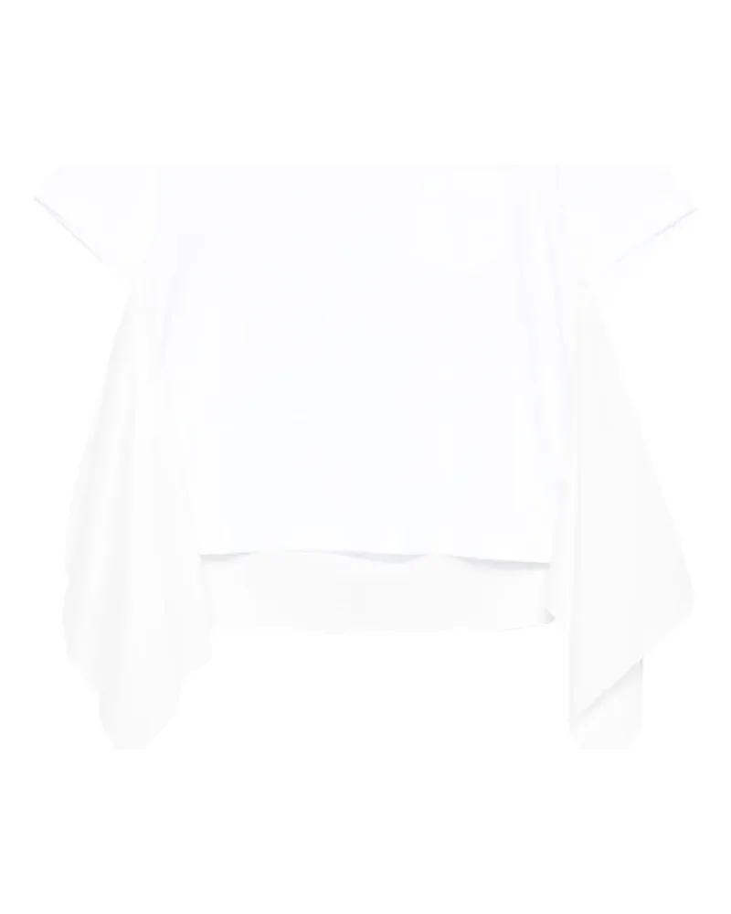 Sacai Drapiertes Top - Weiß Weiß