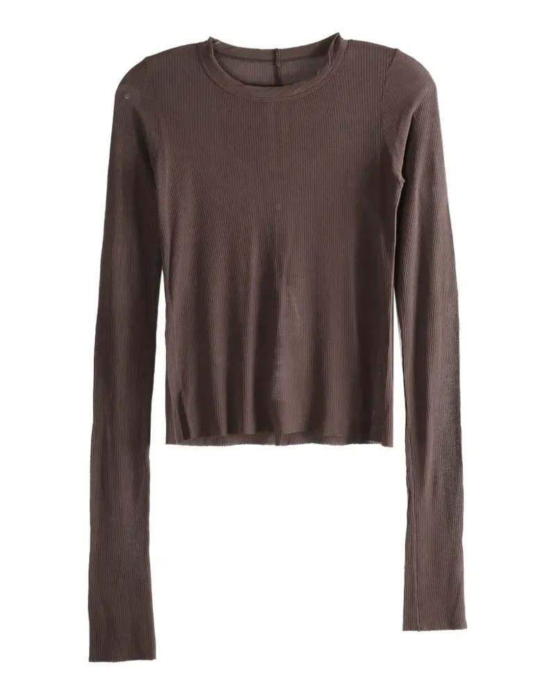 Rick Owens ribbed long-sleeved top - Braun Braun