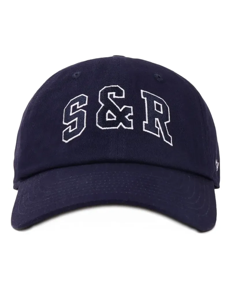 SPORTY & RICH Bestickte Baseballkappe - Blau Blau