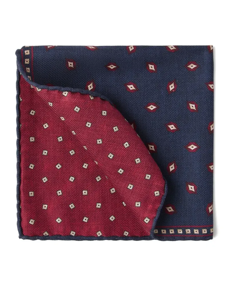 Brunello Cucinelli Einstecktuch aus Seide - Blau Blau