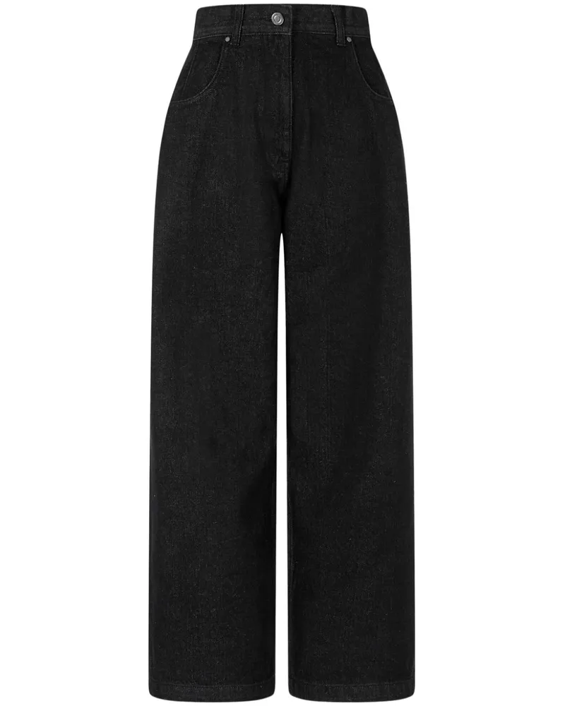 STUDIO TOMBOY Jeans mit weitem Bein - Schwarz Schwarz