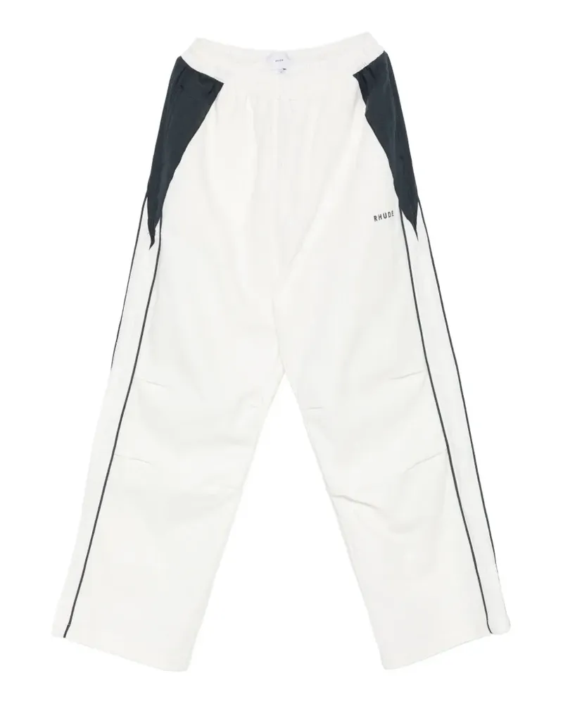 RHUDE Ramona panel-detail trousers - Weiß Weiß