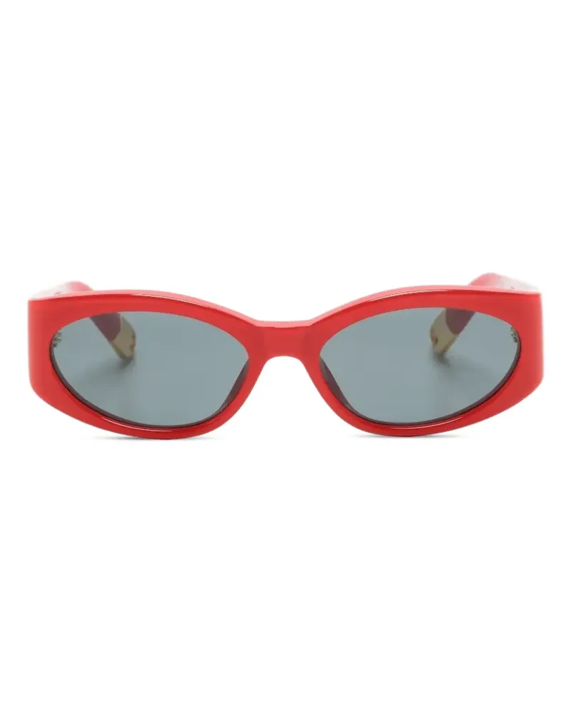 Jacquemus Sonnenbrille mit ovalem Gestell - Rot Rot