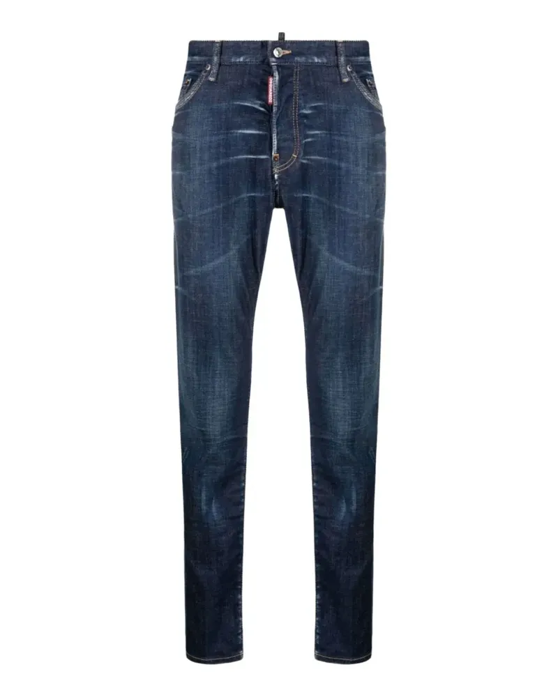 Dsquared2 faded-effect whiskered jeans - Blau Blau