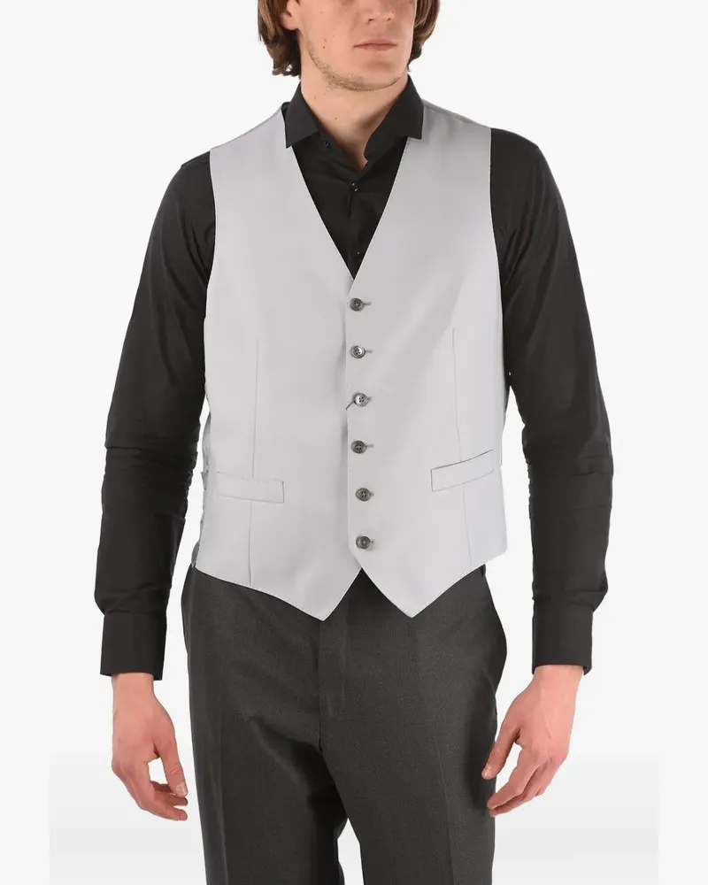 Corneliani single-breasted wool waistcoat - Grau Grau
