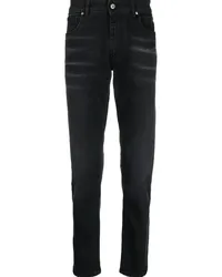 Salvatore Santoro Slim-Fit-Jeans mit Logo-Patch Schwarz