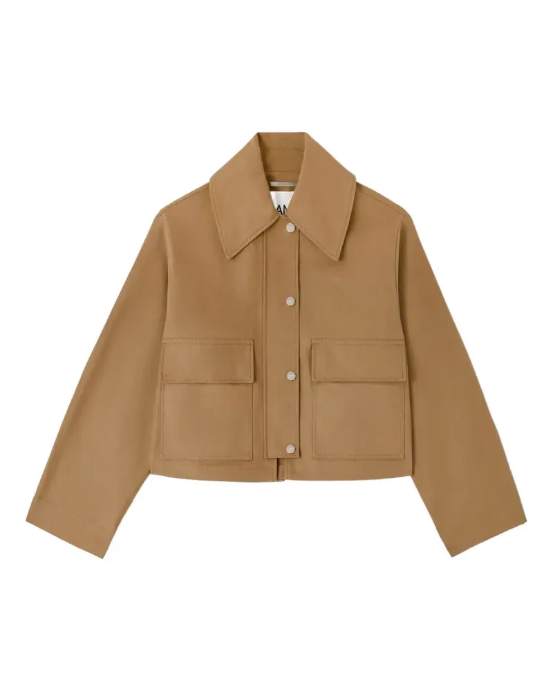 Ganni Jacke mit Klappentasche - Nude Nude
