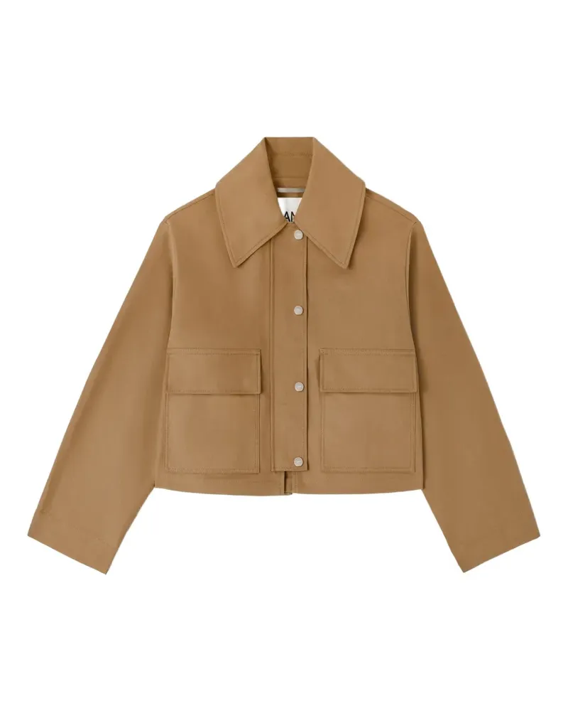 Ganni Jacke mit Klappentasche - Nude Nude