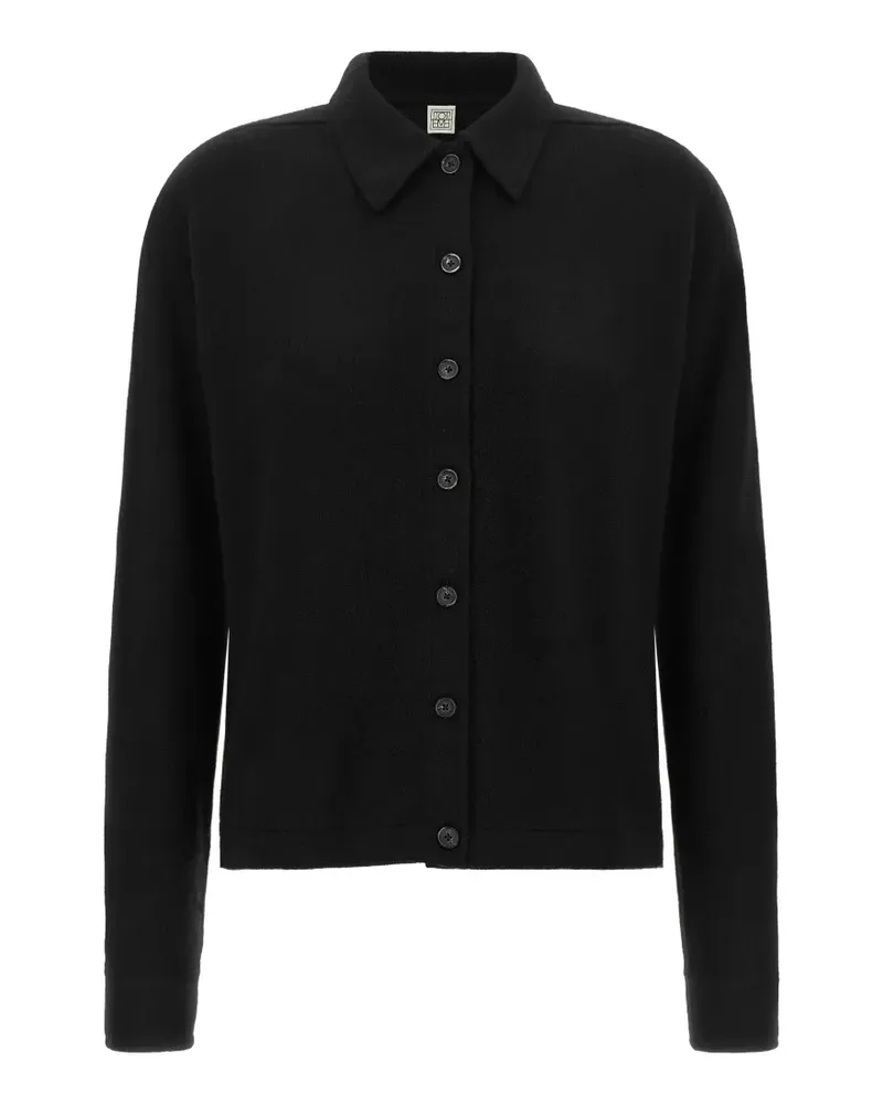 Totême raglan-sleeve cashmere cardigan black - Schwarz Schwarz