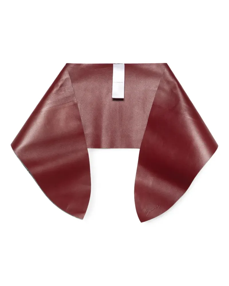Givenchy logo-debossed leather scarf - Rot Rot