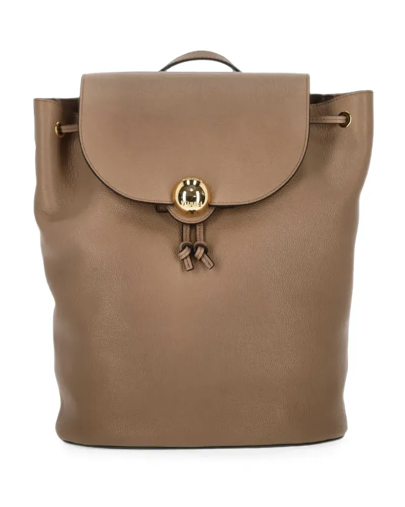 Furla leather backpack - Braun Braun