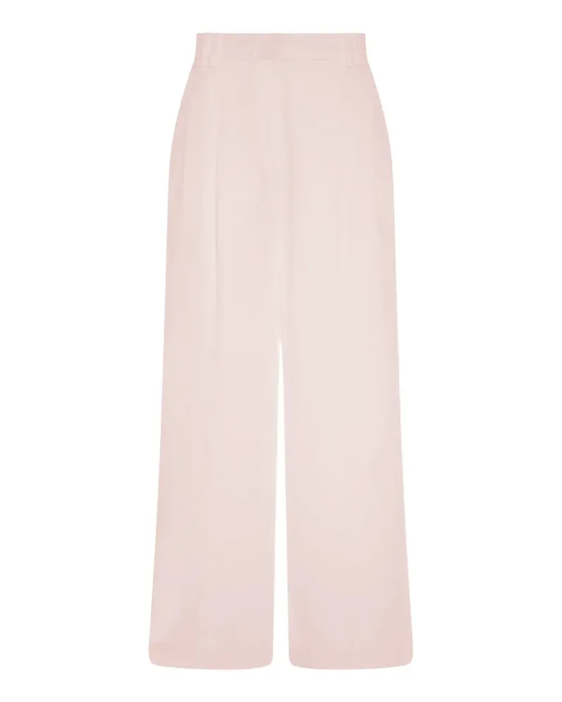 Another Tomorrow Bundfaltenhose aus Leinen - Rosa Rosa