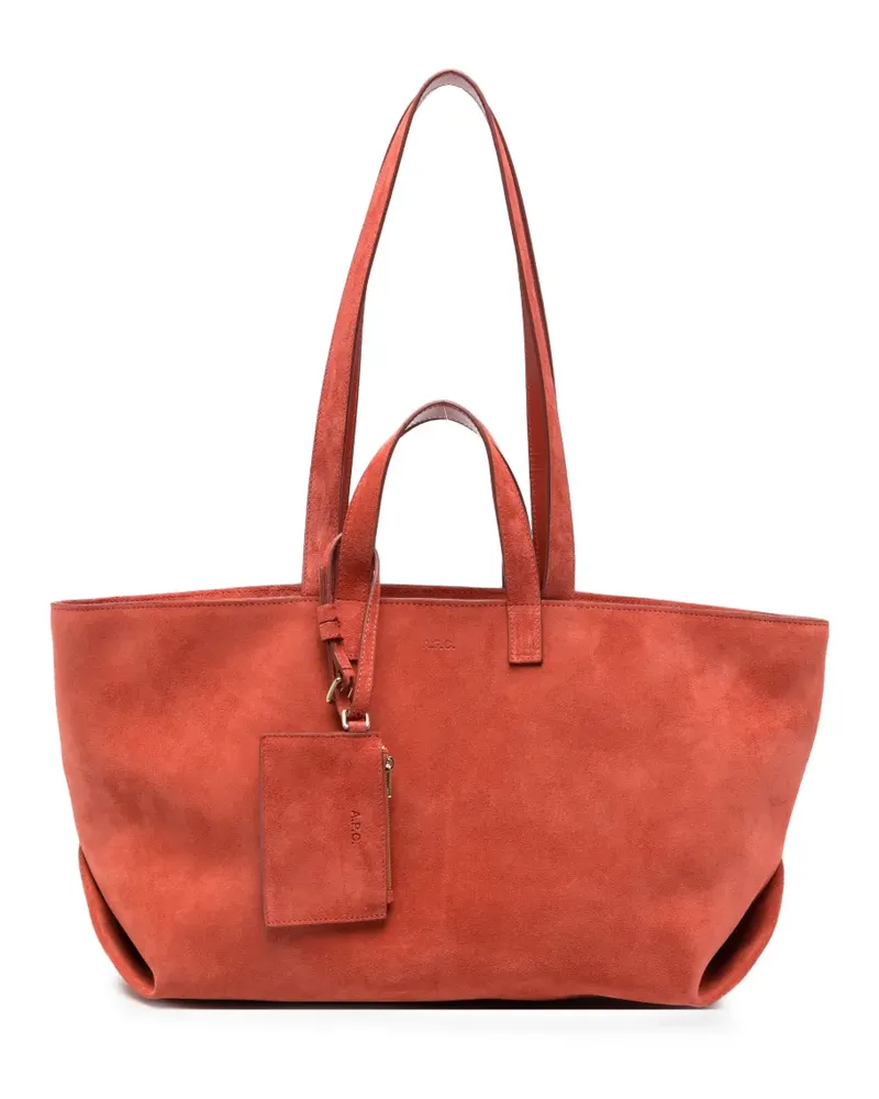 A.P.C. Drummer Tote Bag aus Wildleder - Orange Orange
