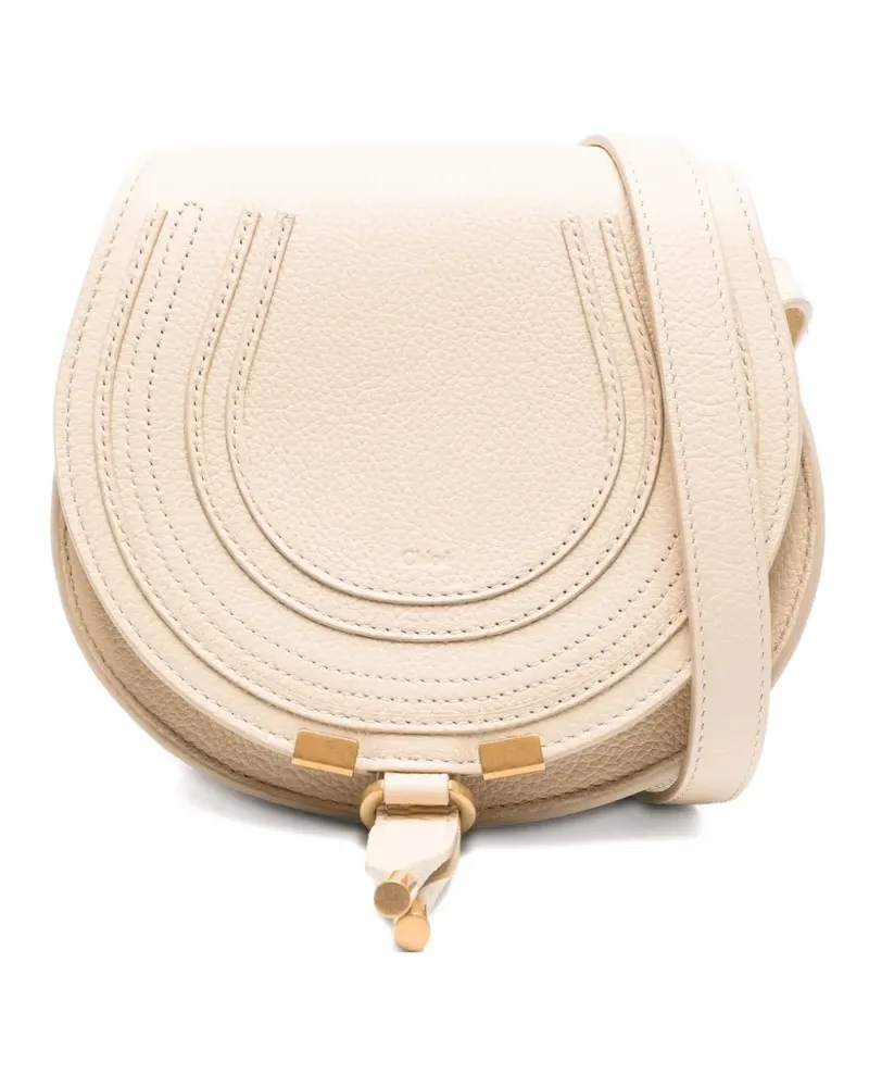 Chloé Marcie Schultertasche mit Hufeisendetail - Nude Nude