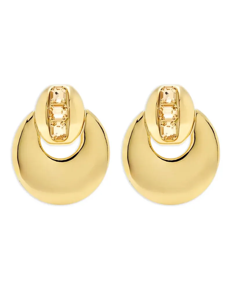 Saint Laurent Ohrringe mit Kristallen - Gold Gold