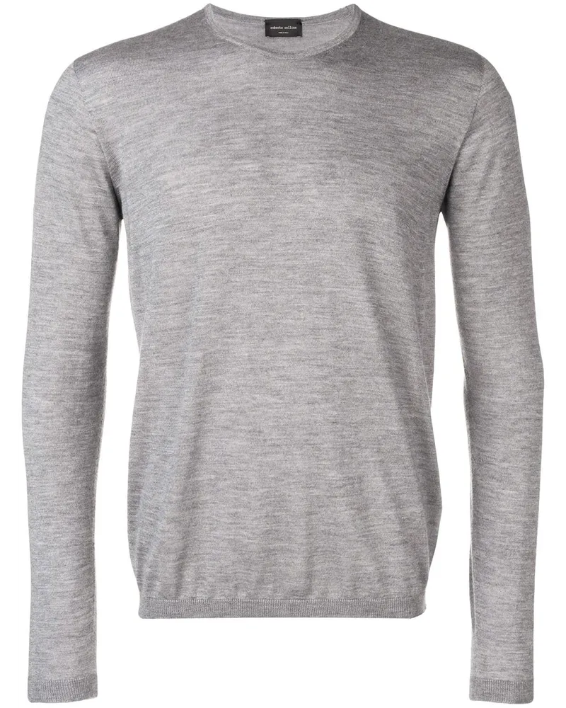 Roberto Collina Pullover mit rundem Ausschnitt - Grau Grau