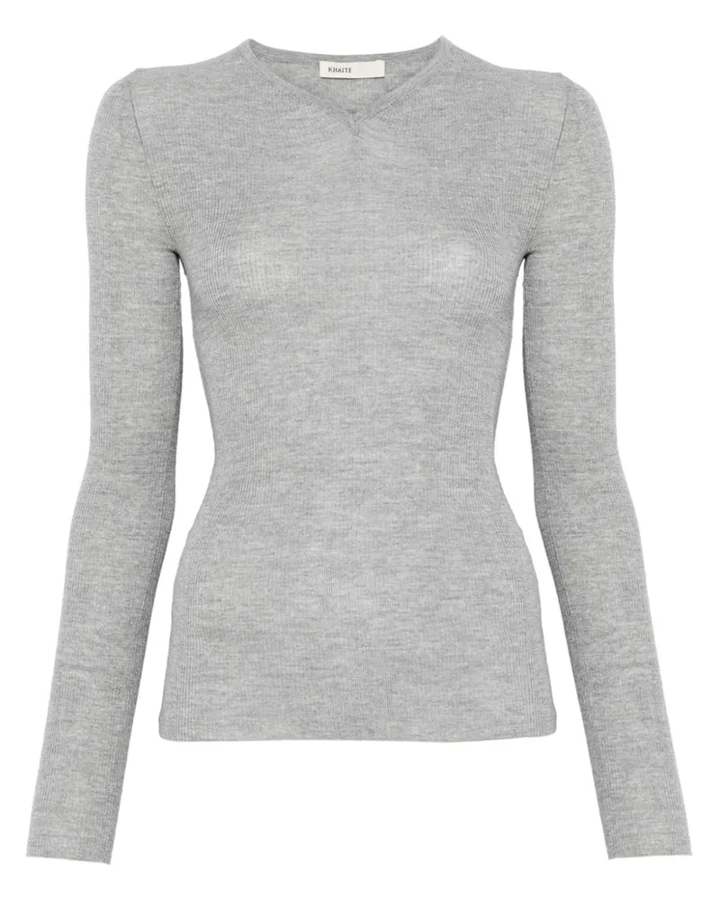 KHAITE Gerippter Pullover - Grau Grau