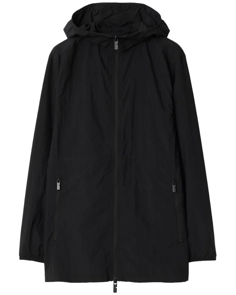 Burberry Kapuzenjacke mit Reißverschluss - Schwarz Schwarz