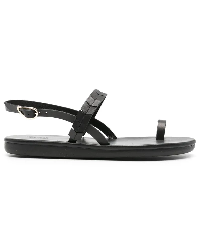 Ancient Greek Sandals Kamara Sandalen aus Leder - Schwarz Schwarz